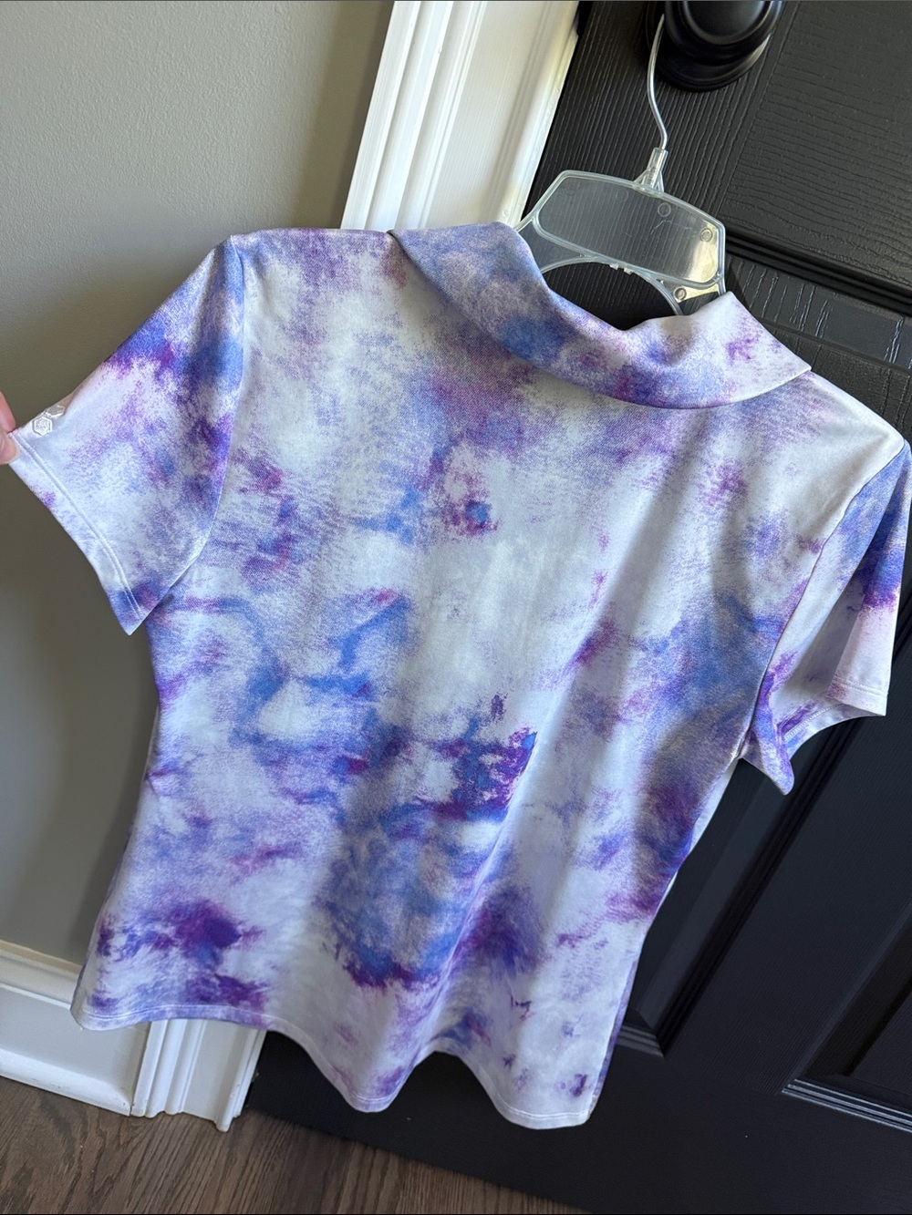 Tek Gear Women's Purple & White Tie-Dye Polo Shirt - Picture 3 of 3